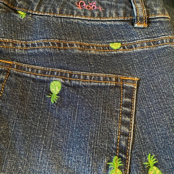 Lilly Pulitzer Vintage Embroidered Jeans. - Picture 2 of 6